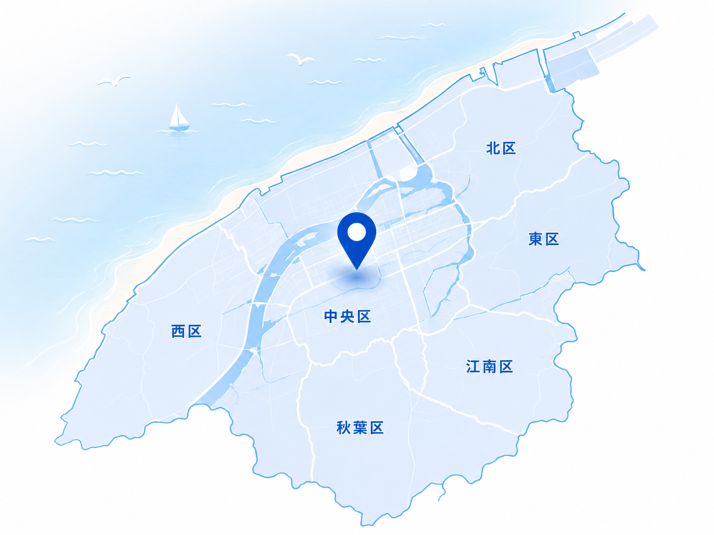 対応エリア：新潟市全域の地図